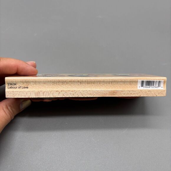 Penny Black Rubber Stamp 2363K Labour of Love Margaret Sherry Hedgehogs Flowers - Picture 3 of 7